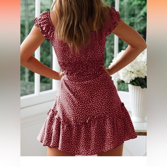 Red ‘Polka Dot‘ Dress - M/L - Picture 3 of 4